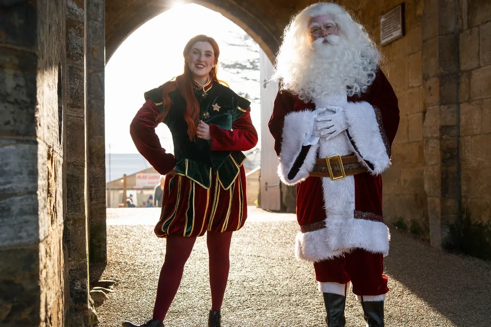 A child meeting their favourite Christmas character